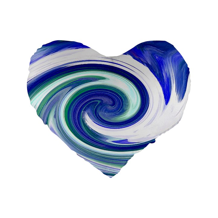 Abstract Waves 16  Premium Heart Shape Cushion 