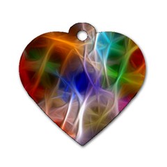 Fractal Fantasy Dog Tag Heart (two Sided) by StuffOrSomething