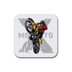 Moto X Wheelie Rubber Coaster (square) by MegaSportsFan