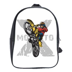 Moto X Wheelie School Bag (large) by MegaSportsFan