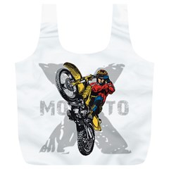 Moto X Wheelie Full Print Recycle Bag (xl) by MegaSportsFan