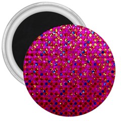 Polka Dot Sparkley Jewels 1 3  Button Magnet by MedusArt