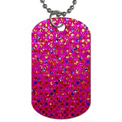 Polka Dot Sparkley Jewels 1 Dog Tag (two-sided)  by MedusArt