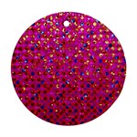Polka Dot Sparkley Jewels 1 Round Ornament (Two Sides) Back