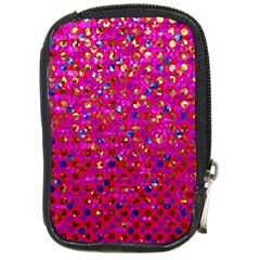 Polka Dot Sparkley Jewels 1 Compact Camera Leather Case by MedusArt