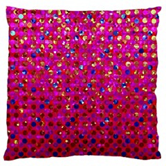 Polka Dot Sparkley Jewels 1 Large Cushion Case (single Sided)  by MedusArt