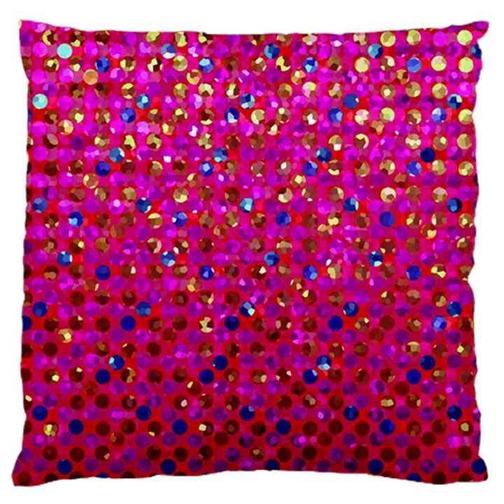 Polka Dot Sparkley Jewels 1 Large Cushion Case (Two Sided) 