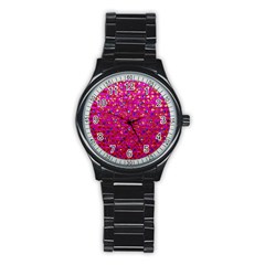 Polka Dot Sparkley Jewels 1 Sport Metal Watch (black) by MedusArt