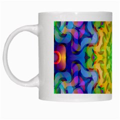 Psychedelic Abstract White Coffee Mug by Colorfulplayground