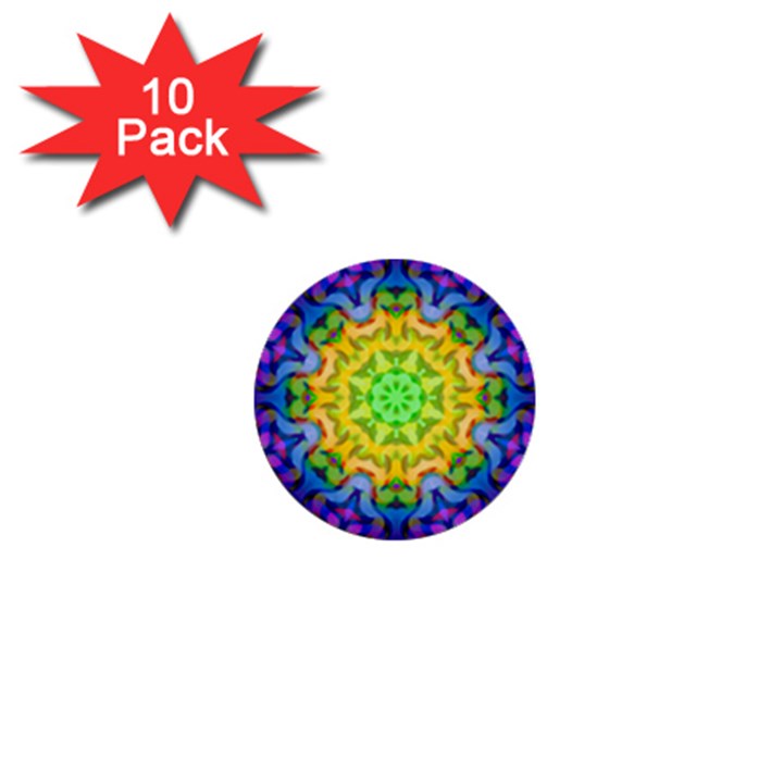 Psychedelic Abstract 1  Mini Button (10 pack)