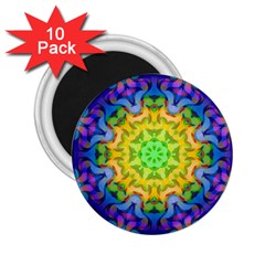 Psychedelic Abstract 2 25  Button Magnet (10 Pack)