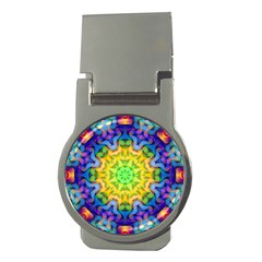 Psychedelic Abstract Money Clip (round) by Colorfulplayground