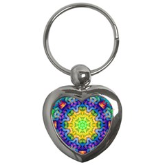 Psychedelic Abstract Key Chain (heart)