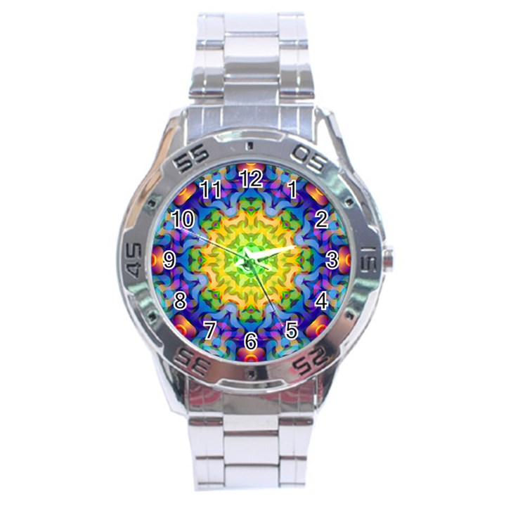 Psychedelic Abstract Stainless Steel Watch