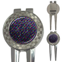 Polka Dot Sparkley Jewels 2 Golf Pitchfork & Ball Marker by MedusArt