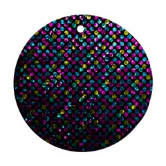 Polka Dot Sparkley Jewels 2 Round Ornament (two Sides) by MedusArt