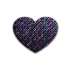 Polka Dot Sparkley Jewels 2 Drink Coasters (heart)