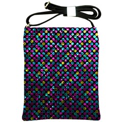 Polka Dot Sparkley Jewels 2 Shoulder Sling Bag by MedusArt