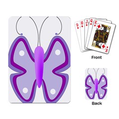 Cute Awareness Butterfly Playing Cards Single Design by FunWithFibro