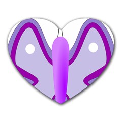 Cute Awareness Butterfly Mouse Pad (Heart)