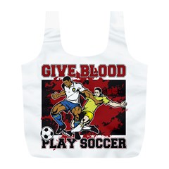 Give Blood Play Soccer Full Print Recycle Bag (l)