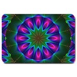 Star Of Leaves, Abstract Magenta Green Forest Large Door Mat 30 x20  Door Mat