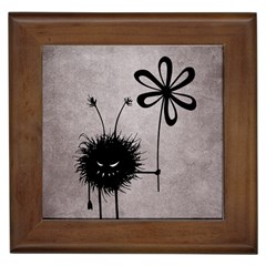 Evil Flower Bug Vintage Framed Ceramic Tile by CreaturesStore