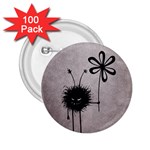 Evil Flower Bug Vintage 2.25  Button (100 pack) Front