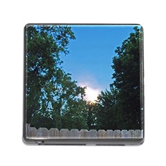 Coming Sunset Accented Edges Memory Card Reader With Storage (square) by Majesticmountain