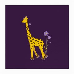 Purple Roller Skating Cute Cartoon Giraffe Glasses Cloth (medium) by CreaturesStore