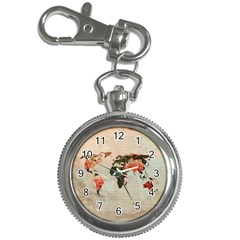 Vintageworldmap1200 Key Chain Watch