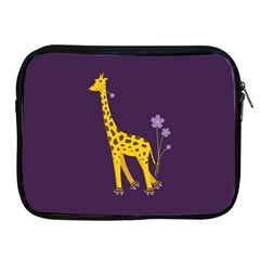 Purple Cute Cartoon Giraffe Apple Ipad Zippered Sleeve by CreaturesStore