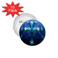 Glossy Blue Cross Live Wp 1 2 S 307x512 1.75  Button (10 pack)