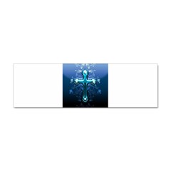 Glossy Blue Cross Live Wp 1 2 S 307x512 Bumper Sticker by ukbanter