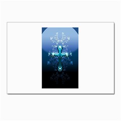 Glossy Blue Cross Live Wp 1 2 S 307x512 Postcard 4 x 6  (10 Pack)