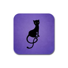 Purple Gracious Evil Black Cat Drink Coasters 4 Pack (square) by CreaturesStore