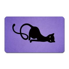 Purple Gracious Evil Black Cat Magnet (rectangular) by CreaturesStore