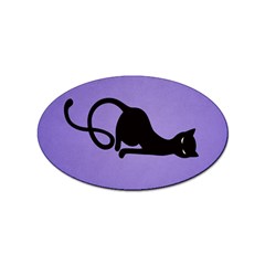 Purple Gracious Evil Black Cat Sticker 100 Pack (oval) by CreaturesStore