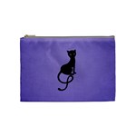 Purple Gracious Evil Black Cat Cosmetic Bag (Medium) Front