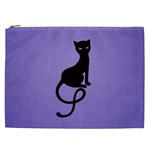 Purple Gracious Evil Black Cat Cosmetic Bag (XXL) Front