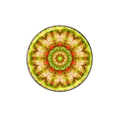 Red Green Apples Mandala Golf Ball Marker (for Hat Clip) by Zandiepants