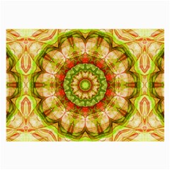 Red Green Apples Mandala Glasses Cloth (large, Two Sided)