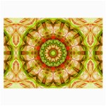 Red Green Apples Mandala Glasses Cloth (Large, Two Sided) Front