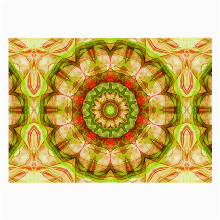 Red Green Apples Mandala Glasses Cloth (Large, Two Sided)