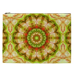 Red Green Apples Mandala Cosmetic Bag (xxl) by Zandiepants