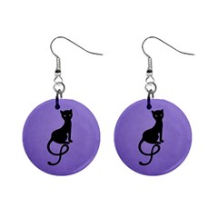 Gracious Evil Black Cat Mini Button Earrings by CreaturesStore