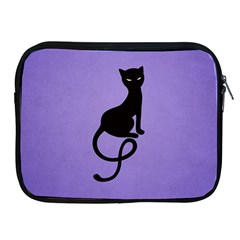 Purple Gracious Evil Black Cat Apple Ipad Zippered Sleeve by CreaturesStore