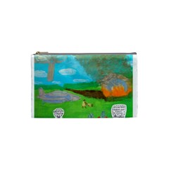 Atlantean Super Jet Crash 11,000 B C  Cosmetic Bag (small) by creationtruth