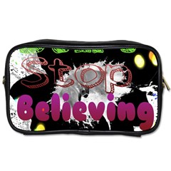 Don t Stop Believing Travel Toiletry Bag (one Side) by SharoleneCollection