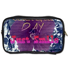 Beautiful Day Just Smile Travel Toiletry Bag (two Sides) by SharoleneCollection